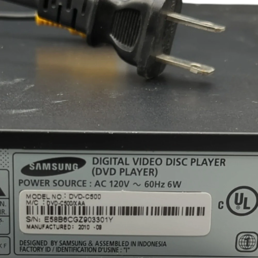 Samsung DVD Player DVD-C500 HDMI 1080p Dolby Digital AnyNet Black Tested Working